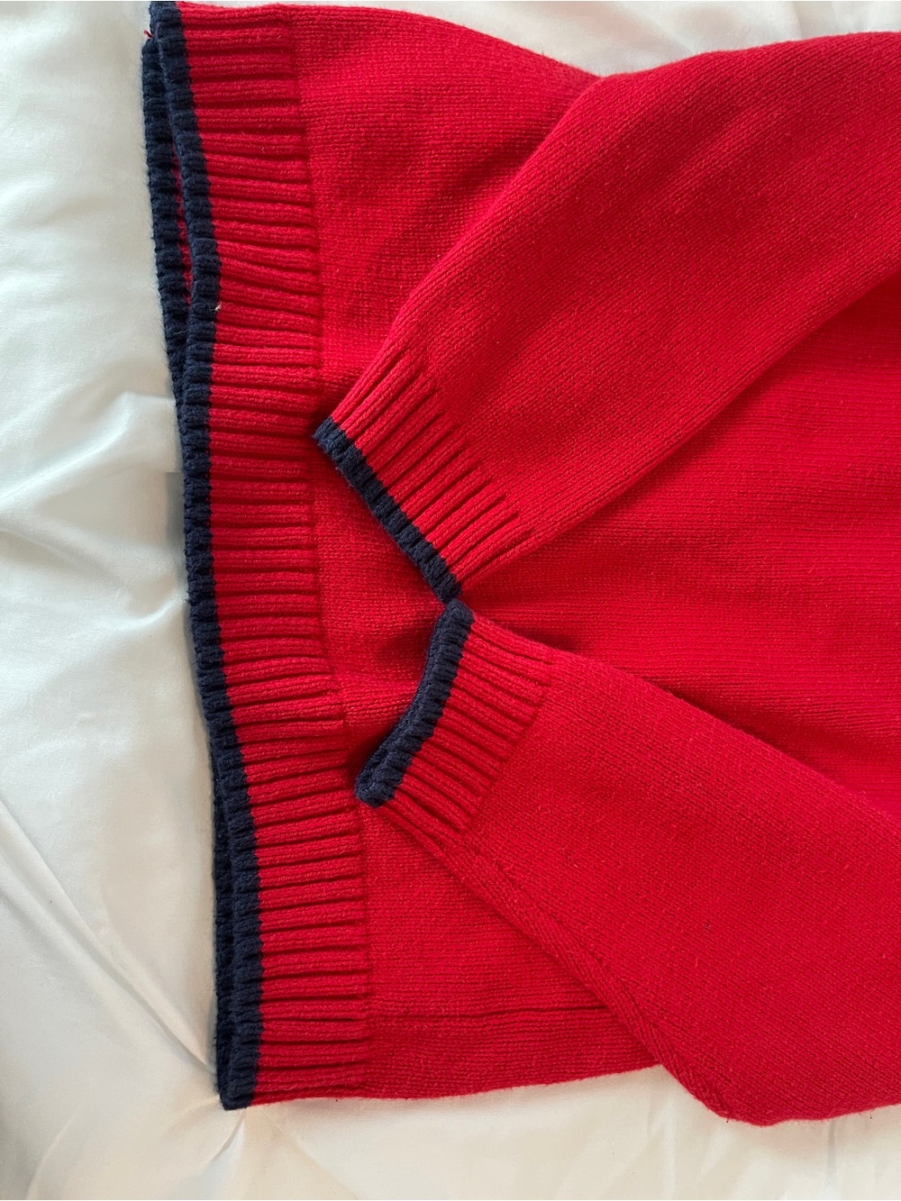 Janie and Jack Green and Red Half-Zip Sweaters - Picture 8 of 12